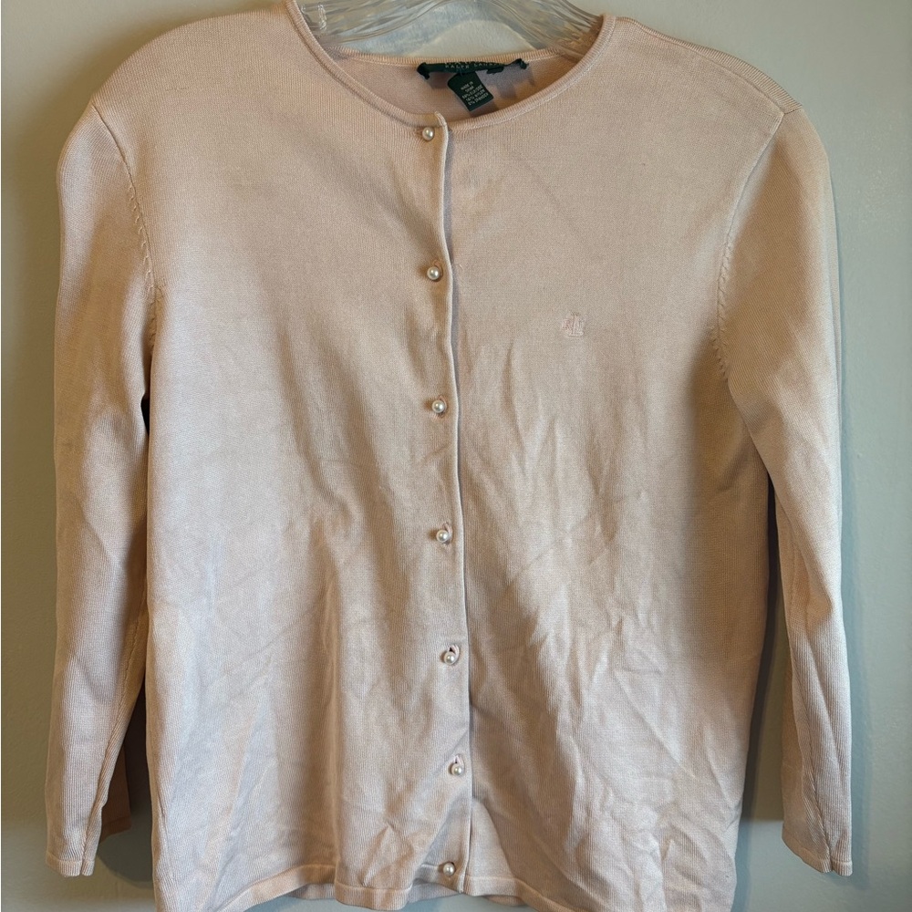 Pink Button-Up Cardigan